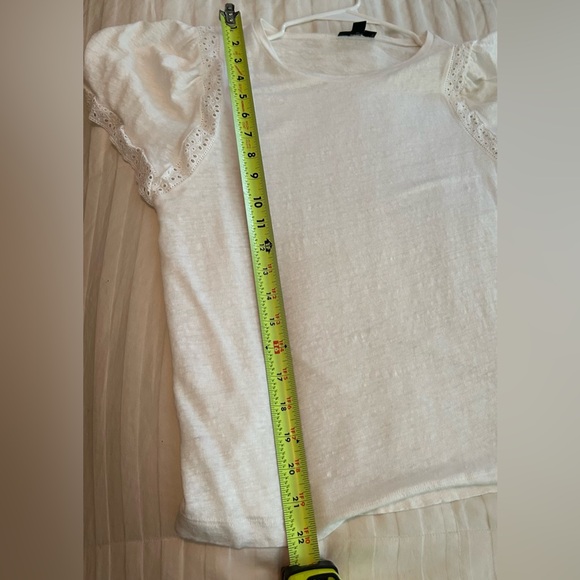 NWOT J. Crew White Eyelet Short Sleeve Top, Size Medium - Picture 6 of 12
